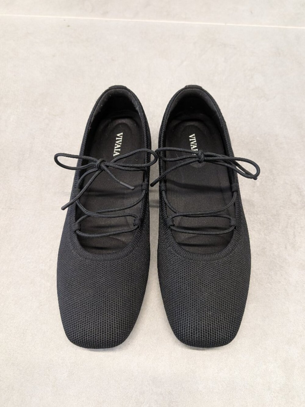 Vivaia Lace-Up Square-Toe Mary Jane Flats (Miley)